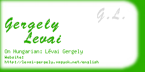 gergely levai business card